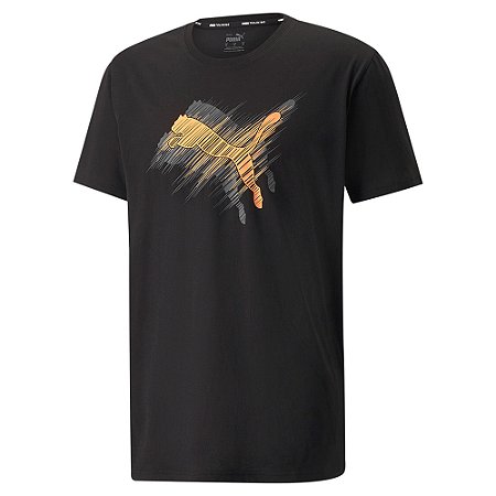 Camiseta Puma Performance CF Cat Branded/Ill SS Preto