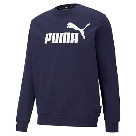 Moletom Puma Careca Ess Big Logo Masculino Peacoat