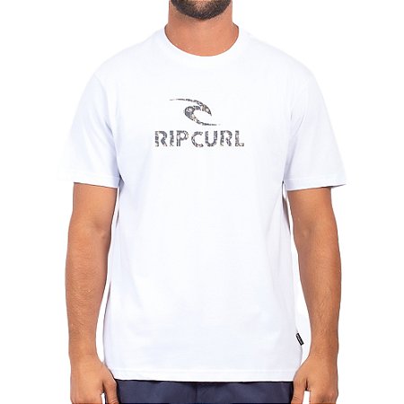 Camiseta Rip Curl Icon Palm SM24 Masculina Branco