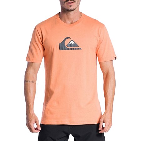 Camiseta Quiksilver Comp Logo Colors SM24 Masculina Laranja