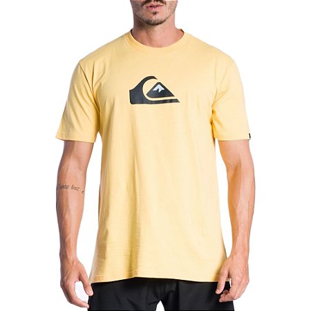 Camiseta Quiksilver Comp Logo Colors SM24 Masculina Amarelo