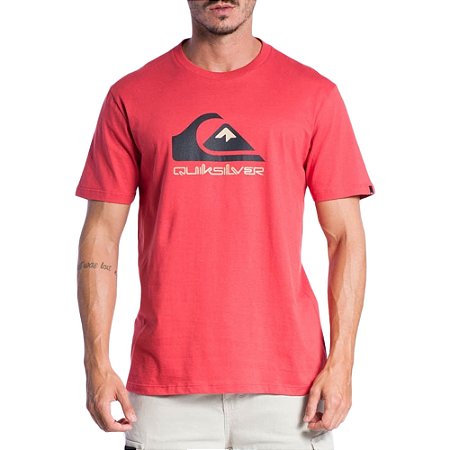 Camiseta Quiksilver Full Logo SM24 Masculina Vermelho