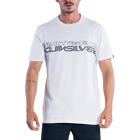 Camiseta Quiksilver Word Block SM24 Masculina Branco