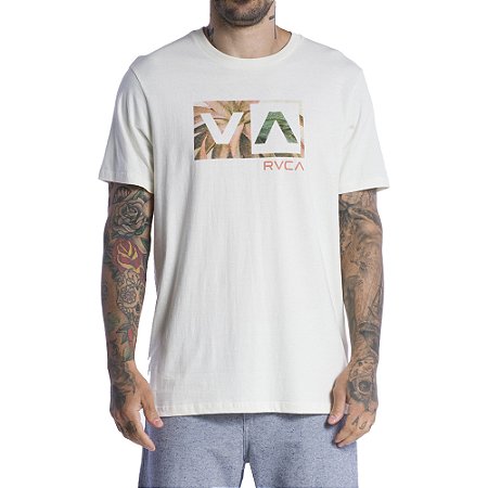 Camiseta RVCA Balance Box Plant SM24 Masculina Off White