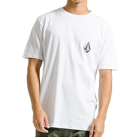 Camiseta Volcom Deadly Stone SM24 Masculina Branco