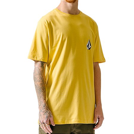 Camiseta Volcom Deadly Stone SM24 Masculina Amarelo