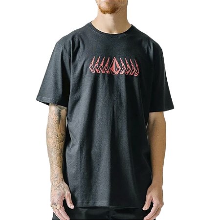 Camiseta Volcom Phaset SM24 Masculina Preto