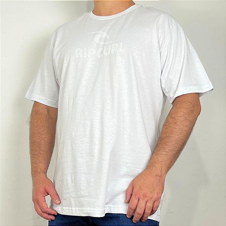 Camiseta Rip Curl Icon Logo SM24 Masculina Branco
