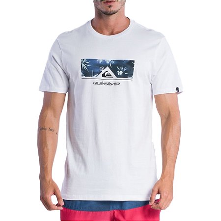 Camiseta Quiksilver Postcard SM24 Masculina Branco