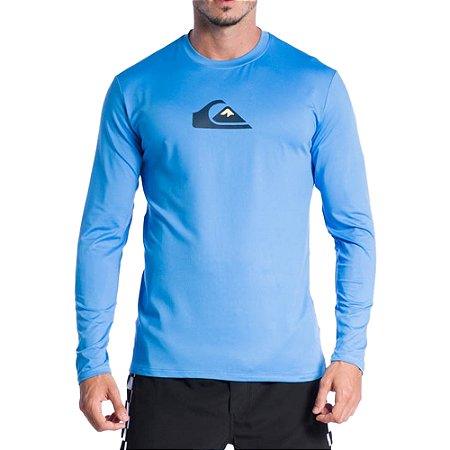 Camiseta Quiksilver Surf Solid Streak LS SM24 Azure Blue