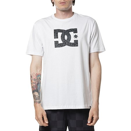 Camiseta DC Shoes DC Star Leopard Fill SM24 Masculina Branco