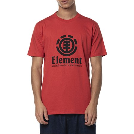 Camiseta Element Vertical Color SM24 Masculina Vermelho