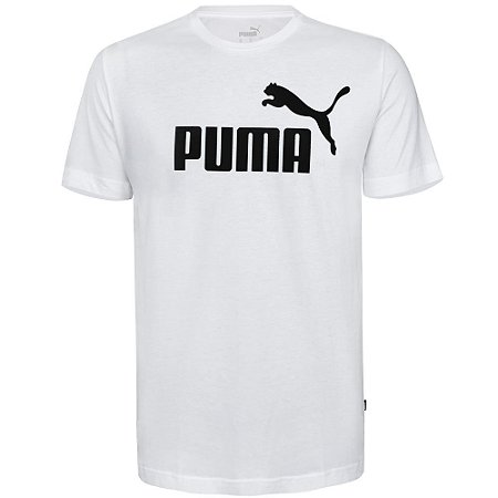 Camiseta Puma Ess Logo Masculina Puma White