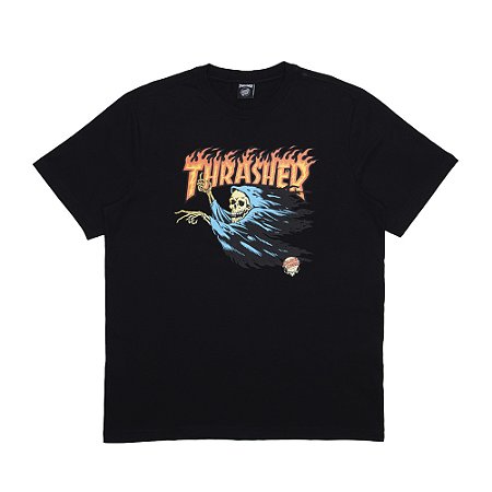 Camiseta Santa Cruz Thrasher Obrien Reaper SS Oversize Preto