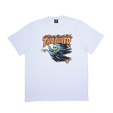 Camiseta Santa Cruz Thrasher Obrien Reaper SS Oversize White