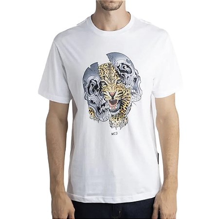 Camiseta MCD Regular Onça Caveira WT23 Masculina Branco