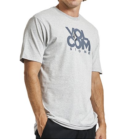 Camiseta Volcom Clipstacker WT23 Masculina Mescla Cinza