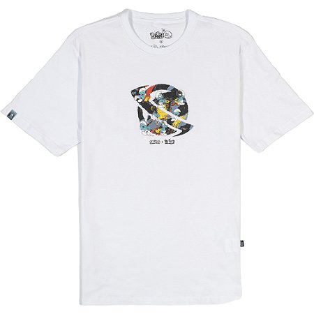 Camiseta Lost Smurfs Saturn SM24 Masculina Branco