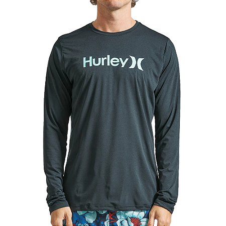 Camiseta Surf Hurley Manga Longa One&Only SM24 Preto
