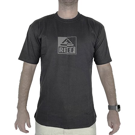 Camiseta Reef Básica Estampada 02 SM24 Masculina Preto