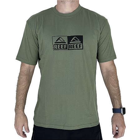 Camiseta Reef Básica Estampada 05 SM24 Masculina Verde