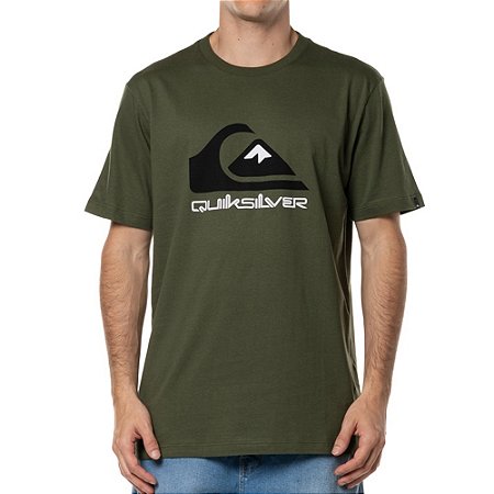 Camiseta Quiksilver Full Logo Plus Size WT24 Verde Militar