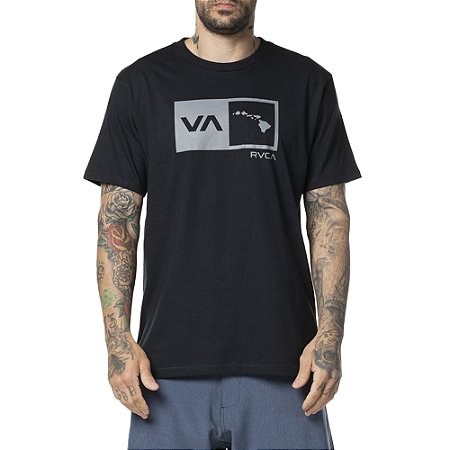 Camiseta RVCA Island Balance Box WT24 Masculina Preto