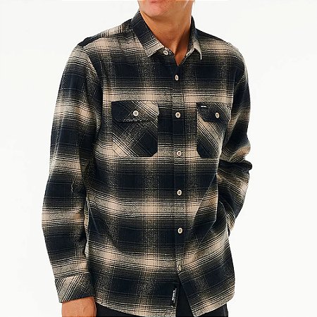 Camisa Rip Curl Manga Longa Count Flannel WT24 Taupe