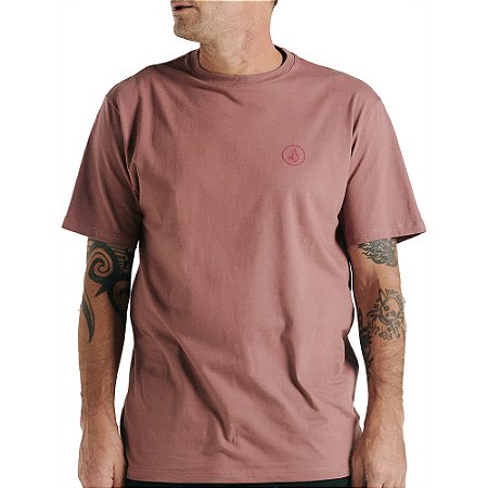 Camiseta Volcom Rubber WT24 Masculina Bordo