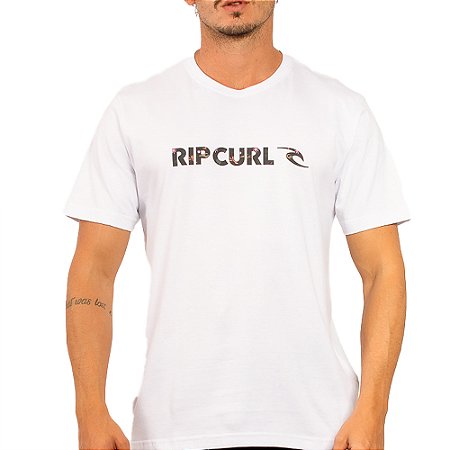 Camiseta Rip Curl Filter New Icon WT24 Masculina Branco