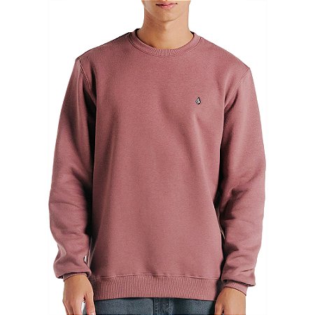 Moletom Volcom Careca Single Stone WT24 Masculino Bordô