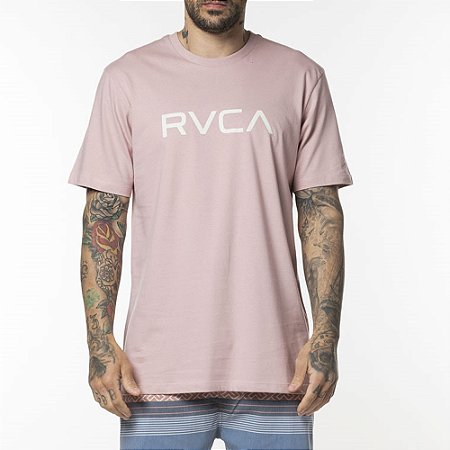 Camiseta RVCA Big RVCA Colors WT24 Masculina Rosa Claro