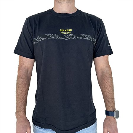 Camiseta Rip Curl Gabe GM10 WT24 Masculina Preto