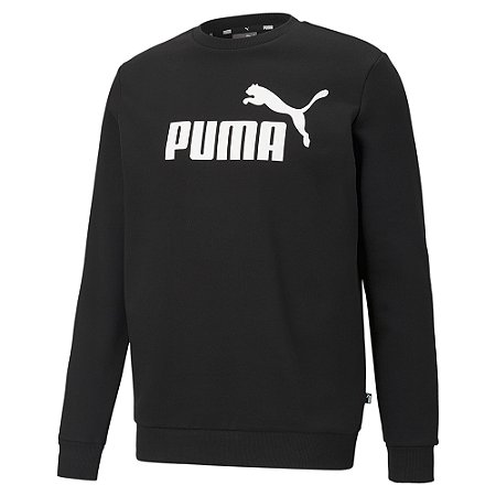 Moletom Puma Careca ESS Big Logo Crew Masculino Black