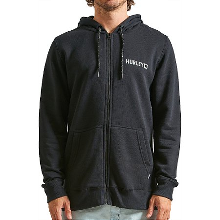 Moletom Hurley Aberto Square WT24 Masculino Preto