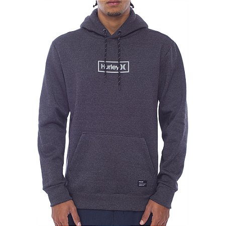 Moletom Hurley Canguru Box WT24 Masculino Mescla Preto