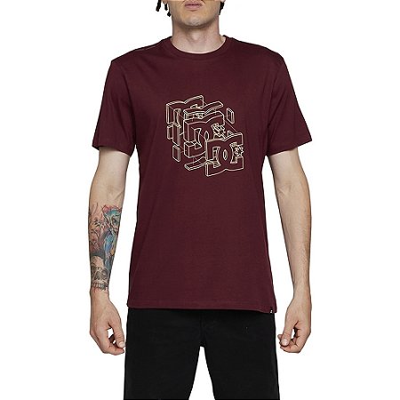 Camiseta DC Shoes Rebuild WT24 Masculina Bordo