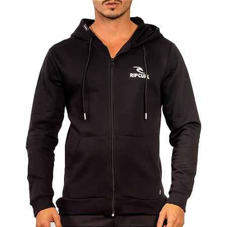 Moletom Rip Curl Aberto Brand Stack WT24 Masculino Black