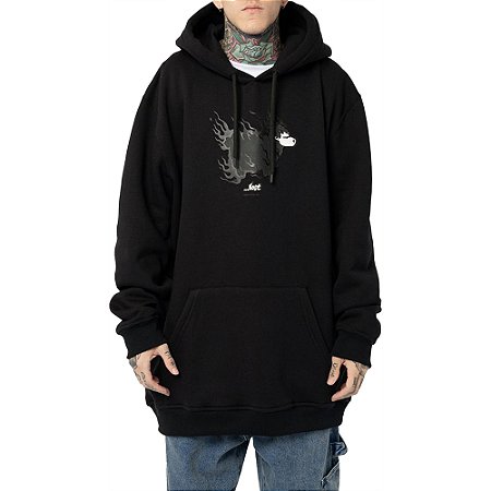Moletom Lost Canguru Sheep On Fire WT24 Masculina Preto