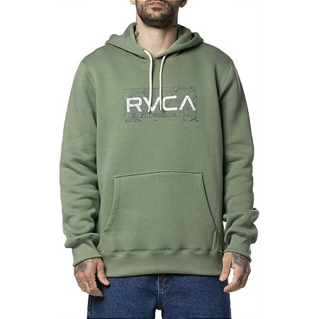Moletom RVCA Canguru Big Top 305G WT24 Masculino Verde