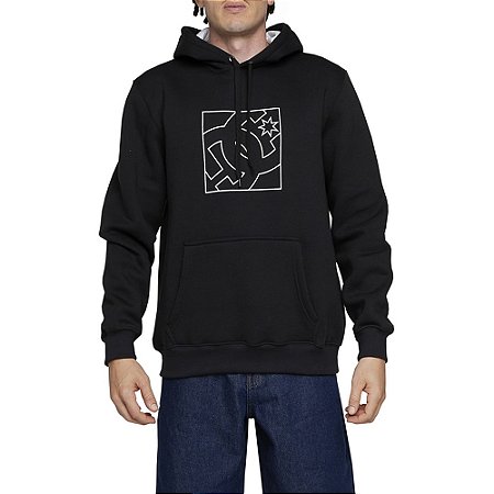 Moletom DC Shoes Canguru FB Outline 305G WT24 Preto