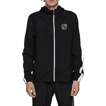 Jaqueta DC Shoes White Stripe Wind WT24 Masculina Preto