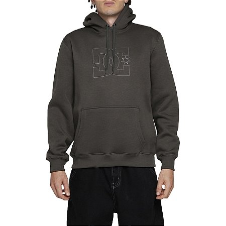 Moletom DC Shoes Canguru Highland 305G WT24 Cinza Escuro