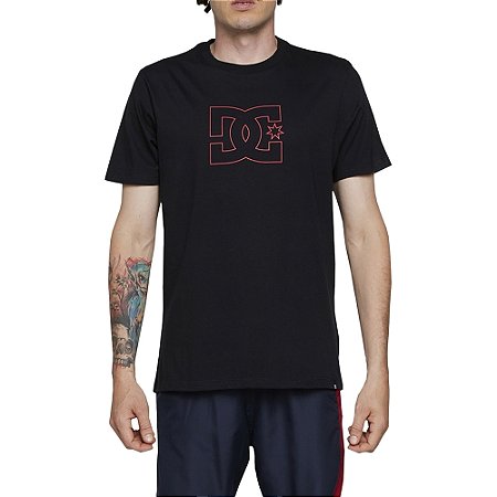 Camiseta DC Shoes DC Star Outine WT24 Masculina Preto