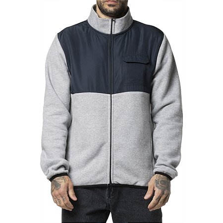Moletom RVCA Aberto Yukon Fleece 300G WT24 Cinza Mescla