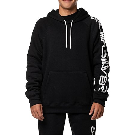 Moletom Quiksilver Canguru Raglan Omni Action WT24 Preto