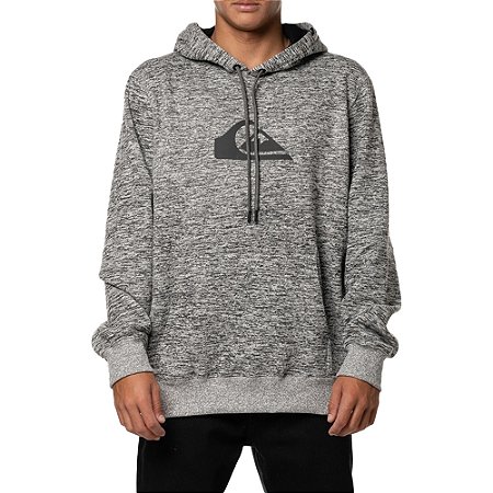 Moletom Quiksilver Canguru Mini Comp WT24 Cinza Claro Mescla