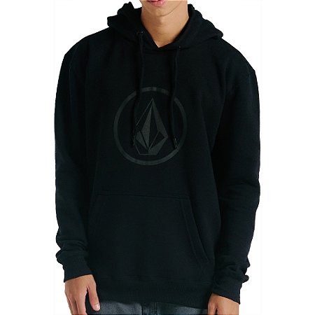 Moletom Volcom Canguru Volstoned WT24 Masculino Preto