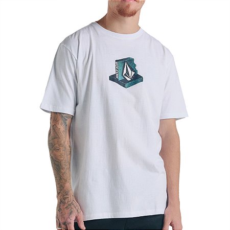 Camiseta Volcom Leanin WT24 Masculina Branco
