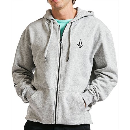 Moletom Volcom Aberto Iconic WT23 Masculino Mescla Cinza